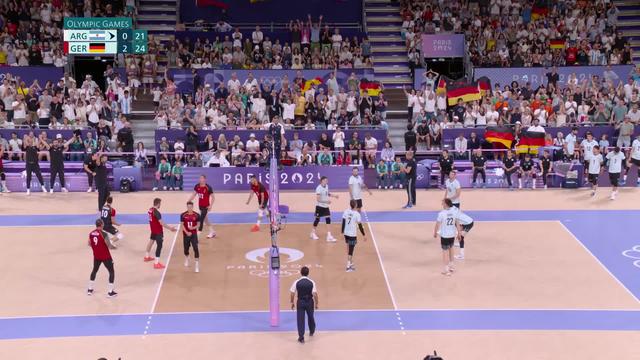 Groupe C, Argentine - Allemagne (13-25; 21-25; 21-25): les Allemands déclassent l'Albicéleste en 3 sets