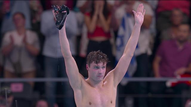 1500m nage libre, finale messieurs: Bobby Fink (USA) bat le record du monde et décroche l'or