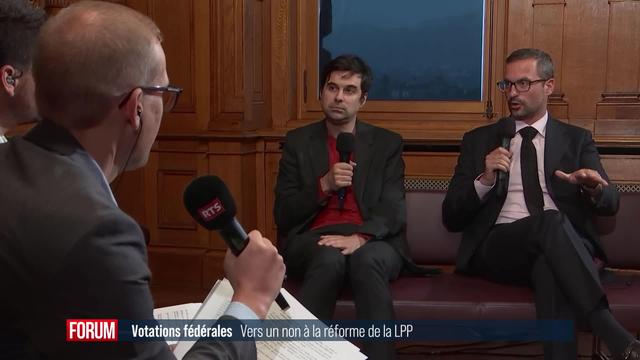 Vers un non à la réforme de la LPP, selon un sondage de la SSR: débat entre 4 membres des partis gouvernementaux (vidéo)