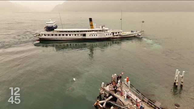 Le Simplon, bateau historique de la CGN, a été endommagé par la tempête