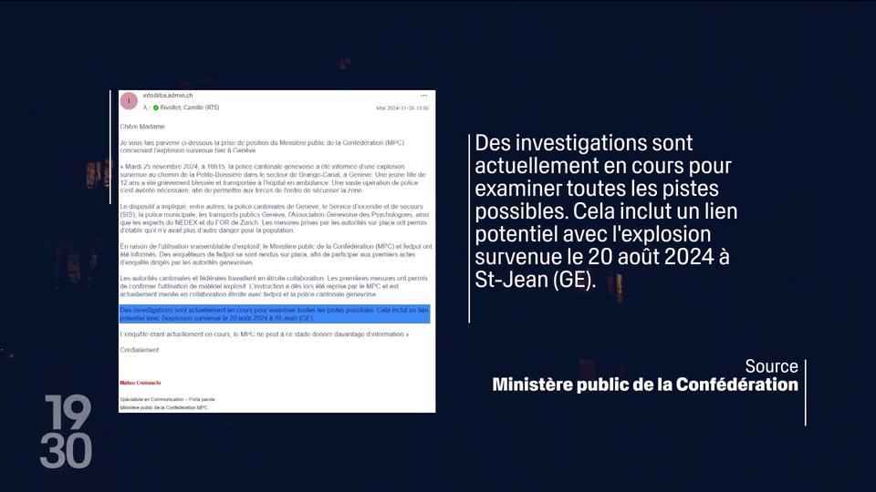 Les habitants du quartier genevois de Grange-Canal sous le choc après l'explosion d'un colis piégé qui a blessé une adolescente