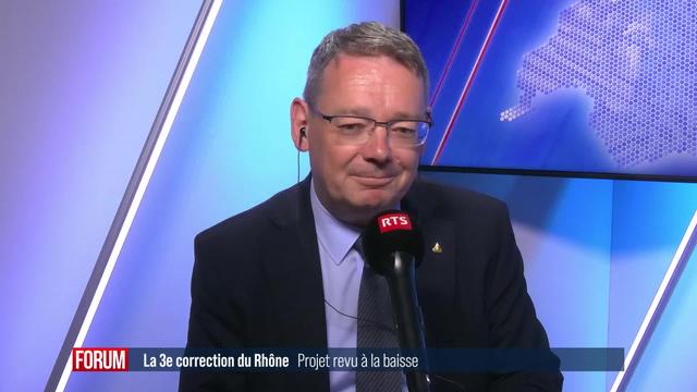 Jugée "disproportionné, la 3e correction du Rhône sera révisée en Valais: interview de Franz Ruppen