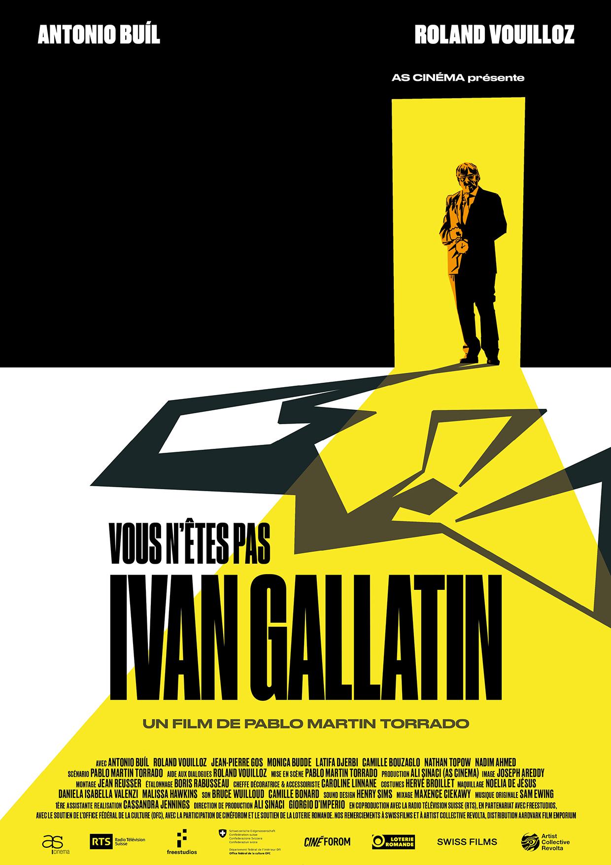L'affiche de "Vous n'êtes pas Ivan Gallatin", un film de Pablo Martin Torrado coproduit par la RTS. [RTS - AS Cinema]