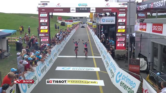 3e étape, Vevey - Champagne: victoire de Neve Bradbury (AUS) juste devant sa coéquipière Katarzyna Niewiadoma (POL)