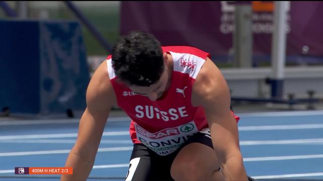 Rome (ITA), 400m haies, séries messieurs: Julien Bonvin (SUI) termine 2e de sa série