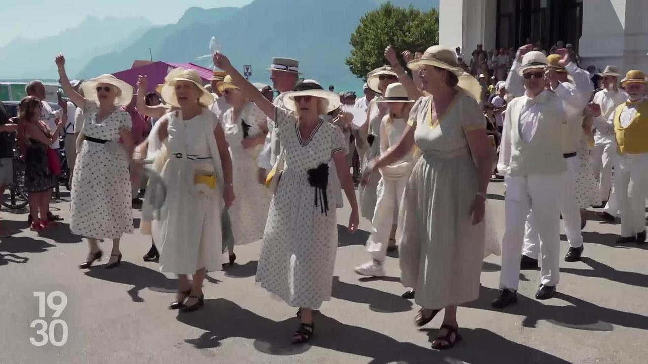 Cinq ans après la dernière édition de la Fête des Vignerons, plus de 700 figurants du spectacle ont défilé dans les rues de Vevey