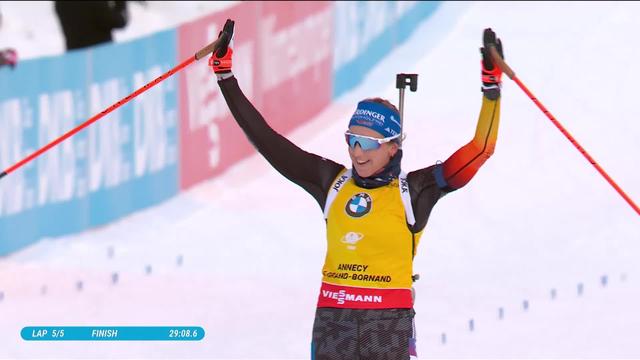 Grand Bornand (FRA), poursuite 10 km dames: victoire de l'Allemande Franziska Preuss, Haecki-Gross (SUI) 15e