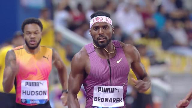 Doha (QAT), 200m messieurs: Kenneth Bednareck (USA) signe la meilleure performance mondiale de l'année en 19'67''