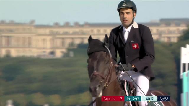 Finale messieurs, saut d'obstacles: une faute pour Alexandre Dällenbach (SUI) dans cette première épreuve