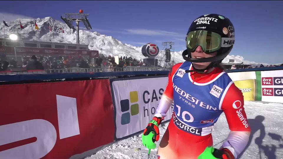 Gurgl (AUT), slalom dames, 1re manche: Camille Rast (SUI) bien placée pour viser le podium