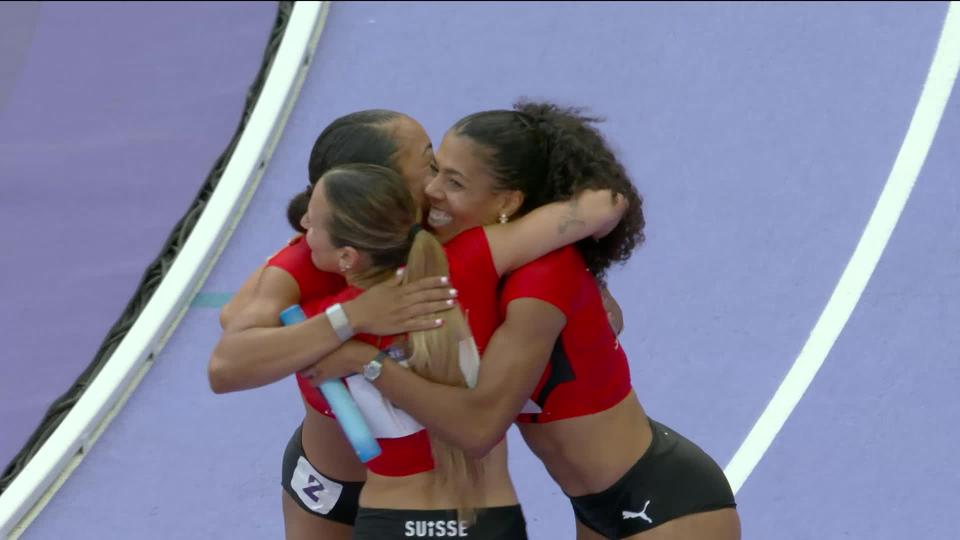 Relais 4x100m dames: les Suissesses se qualifient pour la finale en terminant 3es