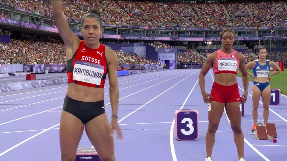 200m, 1-2 finale dames: 4e de sa demi-finale, Mujinga Kambundji (SUI) ne verra pas la finale