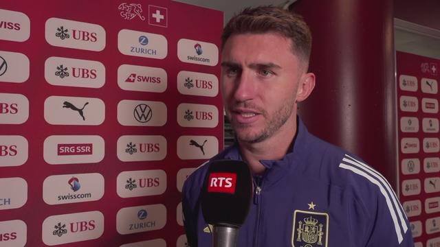 Groupe 4, Suisse - Espagne (1-4): l'interview d'Aymeric Laporte après le match