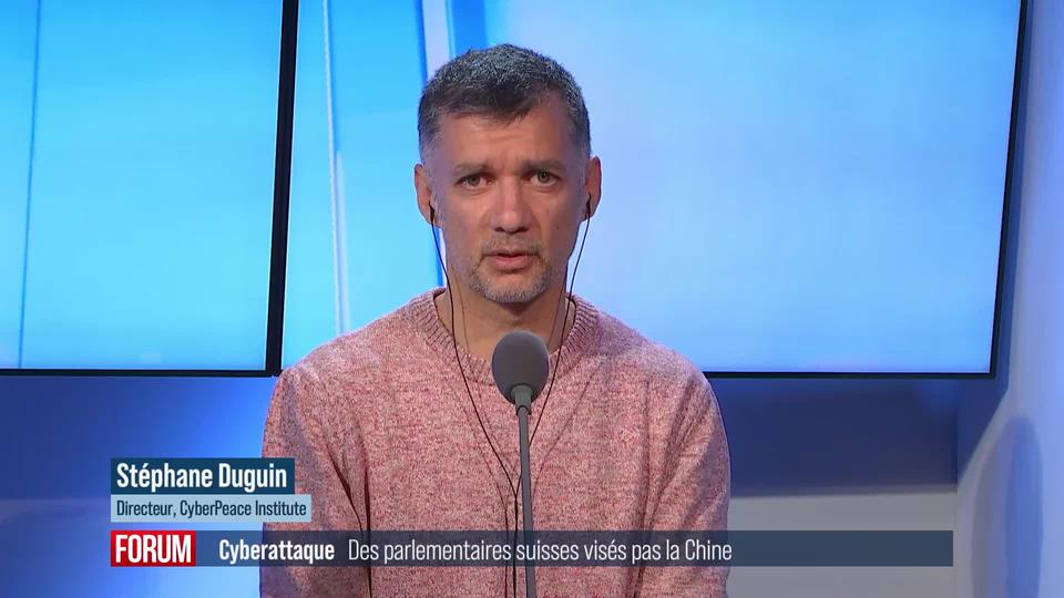 Des parlementaires suisses visés par une attaque informatique chinoise: interview de Stéphane Duguin