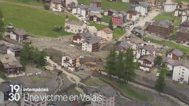 Les fortes intempéries, qui ont eu lieu dimanche en Valais, ont fait une victime à Saas-Grund. Une personne est également portée disparue dans la commune de Binn