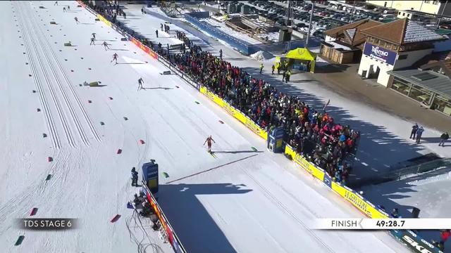 Tour de ski, étape 6, 20km skiathlon messieurs: Klaebo (NOR) crée la différence dans la dernière bosse pour s’imposer