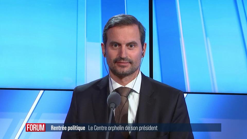 Départ du président du Centre Gerhard Pfister: interview de Vincent Maître