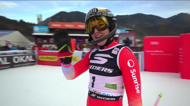 Kranjska Gora (SLO), slalom dames, 1re manche: Wendy Holdener (SUI) en tête après le premier passage