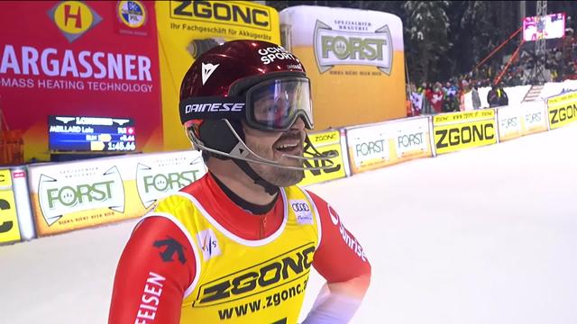 Madonna di Campiglio (ITA), slalom messieurs, 2e manche: Meillard (SUI) monte à nouveau sur le podium