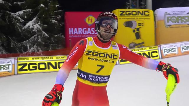 Madonna di Campiglio (ITA), slalom messieurs, 1re manche: Loïc Meillard (SUI) en route pour un nouveau podium