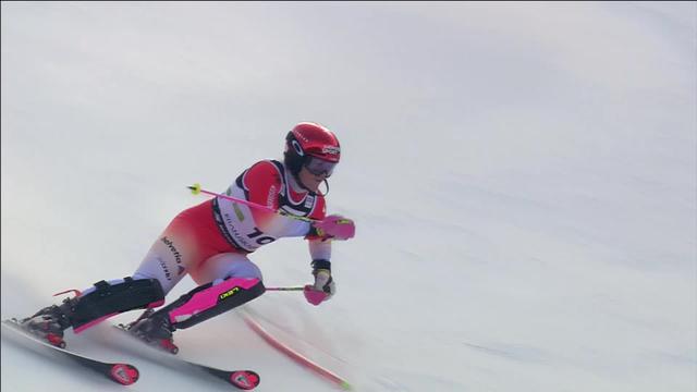 Kranjska Gora (SLO), slalom dames, 2e manche: Mélanie Meillard (SUI) obtient son deuxième top-5 de l'hiver