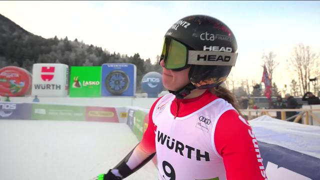 Kranjska Gora (SLO), géant dames. 1re manche: Camille Rast (SUI) s’applique mais concède beaucoup de temps