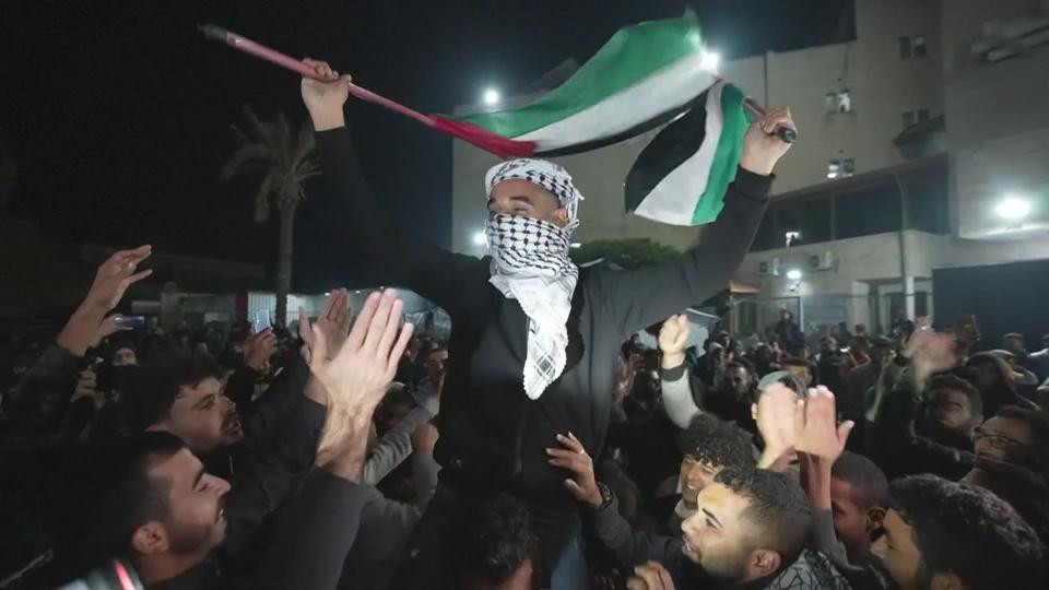 La population gazaouie en liesse après l'annonce d'un accord de cessez-le-feu