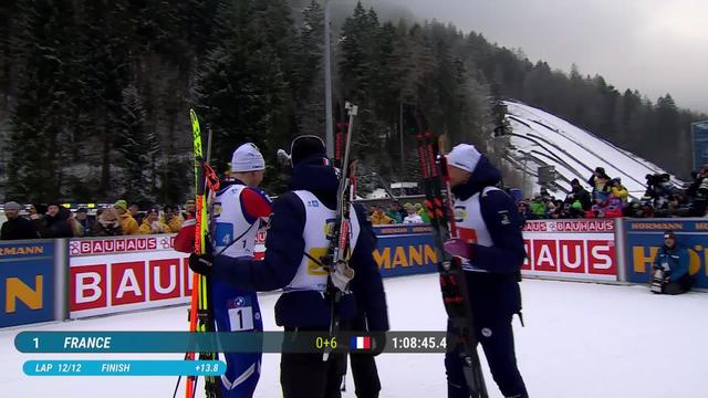 Ruhpolding (GER), relay 4x7.5km messieurs: la France s'impose en devançant la Suède et l'Allemagne