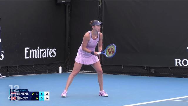 Belinda Bencic est qualifiée pour les 16es de finale de l'Open d'Australie.