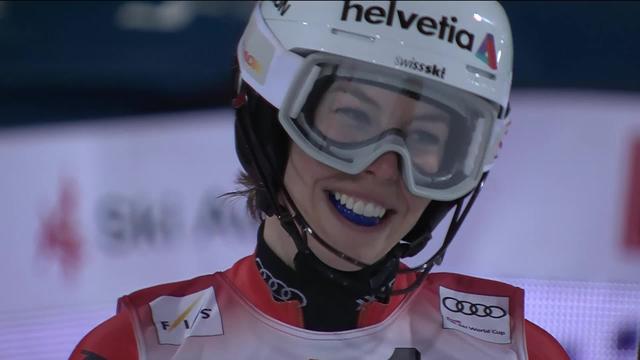 Flachau (AUT), slalom dames, 1re manche: Michelle Gisin (SUI) au départ de la première manche