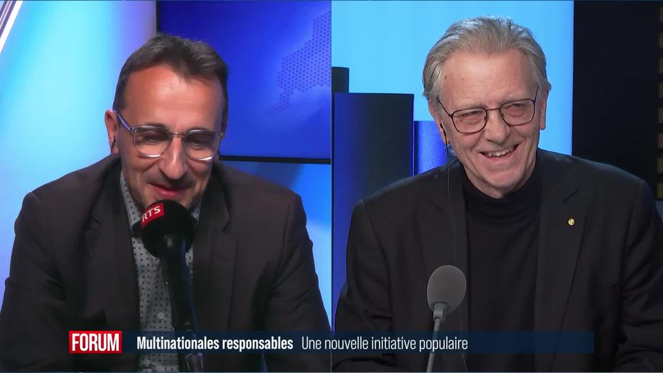 Nouvelle initiative populaire sur les multinationales responsables: débat entre Claude Ruey et Sidney Kamerzin