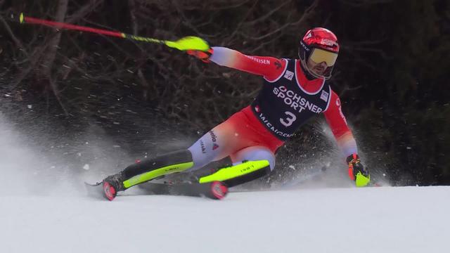 Wengen (SUI), slalom messieurs, 1re manche: Loïc Meillard (SUI), en retenue lors de la 1re manche