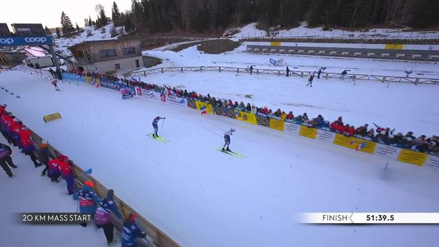 Les Rousses (FRA), 20km mass start messieurs: Poromma (SWE) ajuste Niskanen (FIN) au sprint pour s’imposer