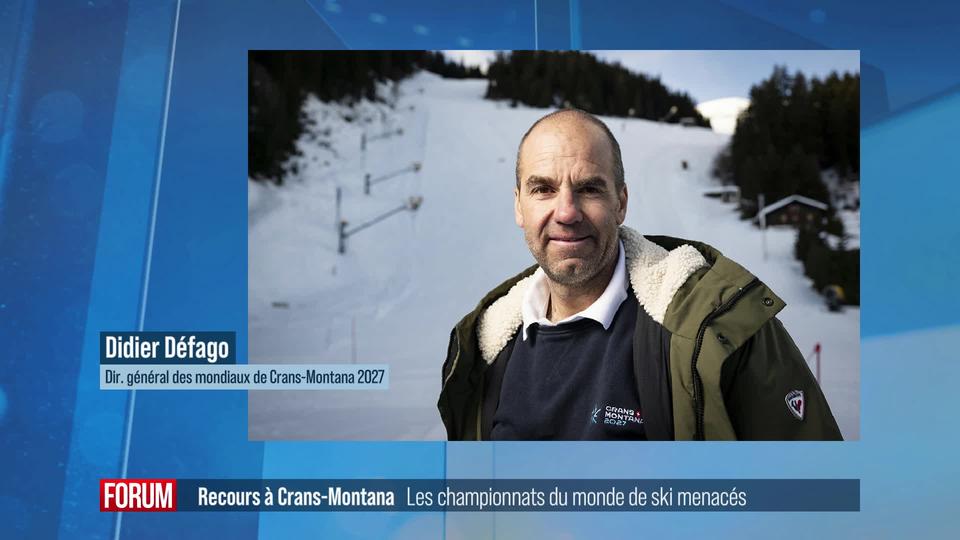 Recours au Tribunal fédéral contre le projet de stade d’arrivée à Crans-Montana: interview de Didier Défago