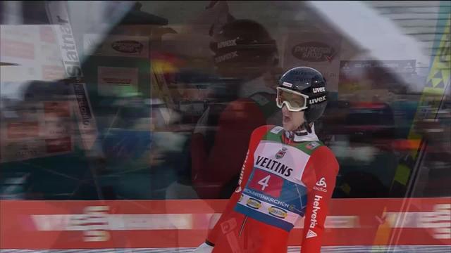 Garmisch (GER), manche finale: Gregor Deschwanden (SUI) décroche une superbe 2e place