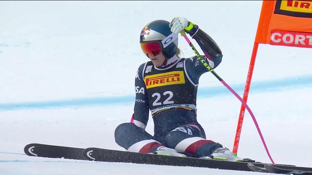 Cortina d'Ampezzo (ITA), Super-G dames: l'Américaine Lindsey Vonn chute et glisse sur plusieurs dizaines de mètres