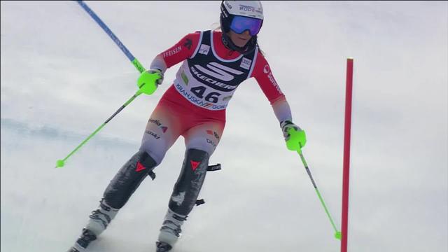 Kranjska Gora (SLO), slalom dames, 2e manche: Eliane Christen (SUI) obtient des points pour la 2e fois en carrière