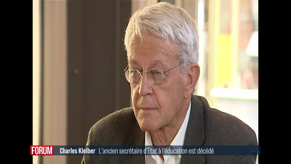 Charles Kleiber, ancien directeur du CHUV et secrétaire d'Etat à l'éducation et à la recherche, est décédé à 82 ans (vidéo)