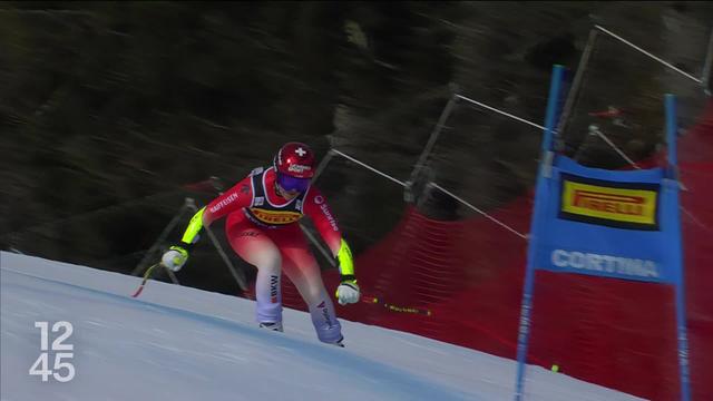 Ski alpin : Lara Gut-Behrami (2e) et Corinne Suter (3e) se sont hissées sur le podium lors du super-G de Cortina