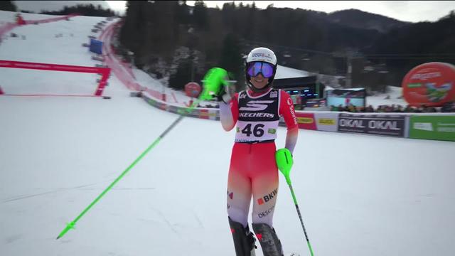 Kranjska Gora (SLO), slalom dames, 1re manche: partie avec le dossard 46, Eliane Christen (SUI) termine 23e