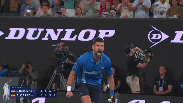 1-4 de finale, N. Djokovic - C. Alcaraz (4-6 6-4 6-3 6-4): le Serbe se hisse dans le dernier carré