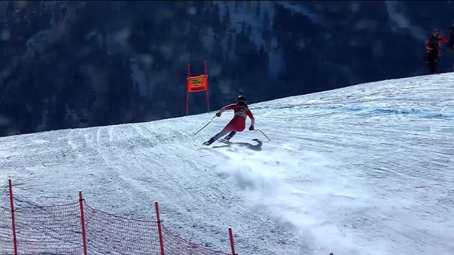 St. Anton (AUT), descente dames: le passage de Corinne Suter (SUI) qui la place 15e