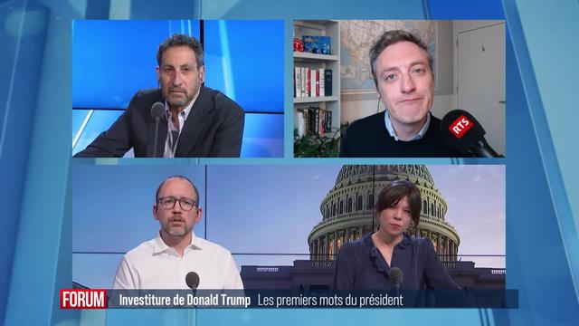 Les premiers mots du président Donald Trump après son investiture: interview de Jordan Davis et David Sylvan