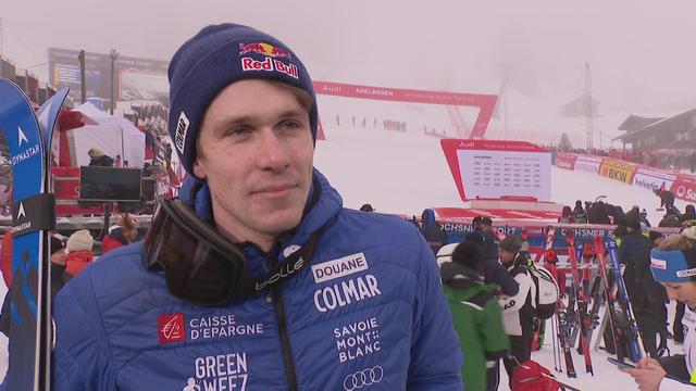 Adelboden (SUI), slalom messieurs 2e manche: le vainqueur Clément Noël (FRA) à l'interview