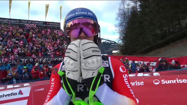 Wengen (SUI), slalom messieurs, 2e manche: Tanguy Nef (SUI) fait vibrer le public suisse et termine au pied du podium