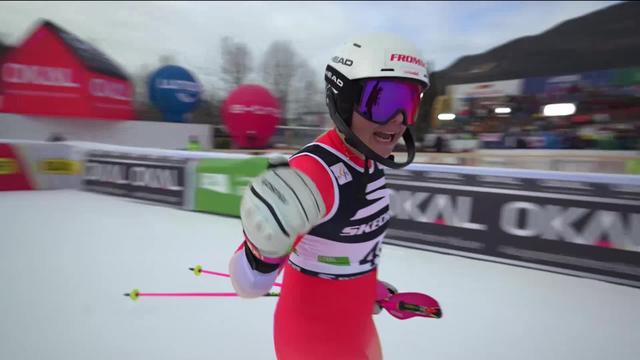 Kranjska Gora (SLO), slalom dames, 1re manche: la Suissesse de 20 ans Janine Mächler passe en 2e manche avec le 18e temps