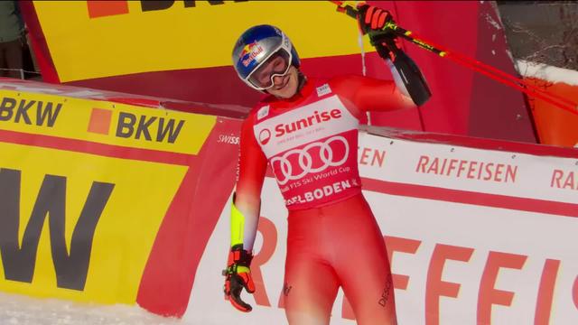 Adelboden (SUI), slalom Géant messieurs, 1re manche: Marco Odermatt (SUI) un peu lent sur le haut