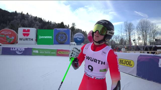 Kranjska Gora (SLO), géant dames, 2e manche: Camille Rast (SUI) sur le deuxième tracé