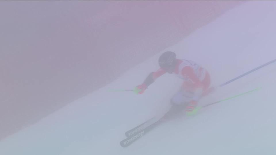 Adelboden (SUI), slalom messieurs 2e manche: bon passage de Marc Rochat (SUI) qui fini 10e