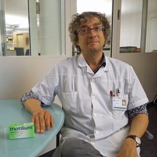 Nicolas Schaad, professeur de pharmacologie à l'Université de Genève. [RTS - Simon Corthay]